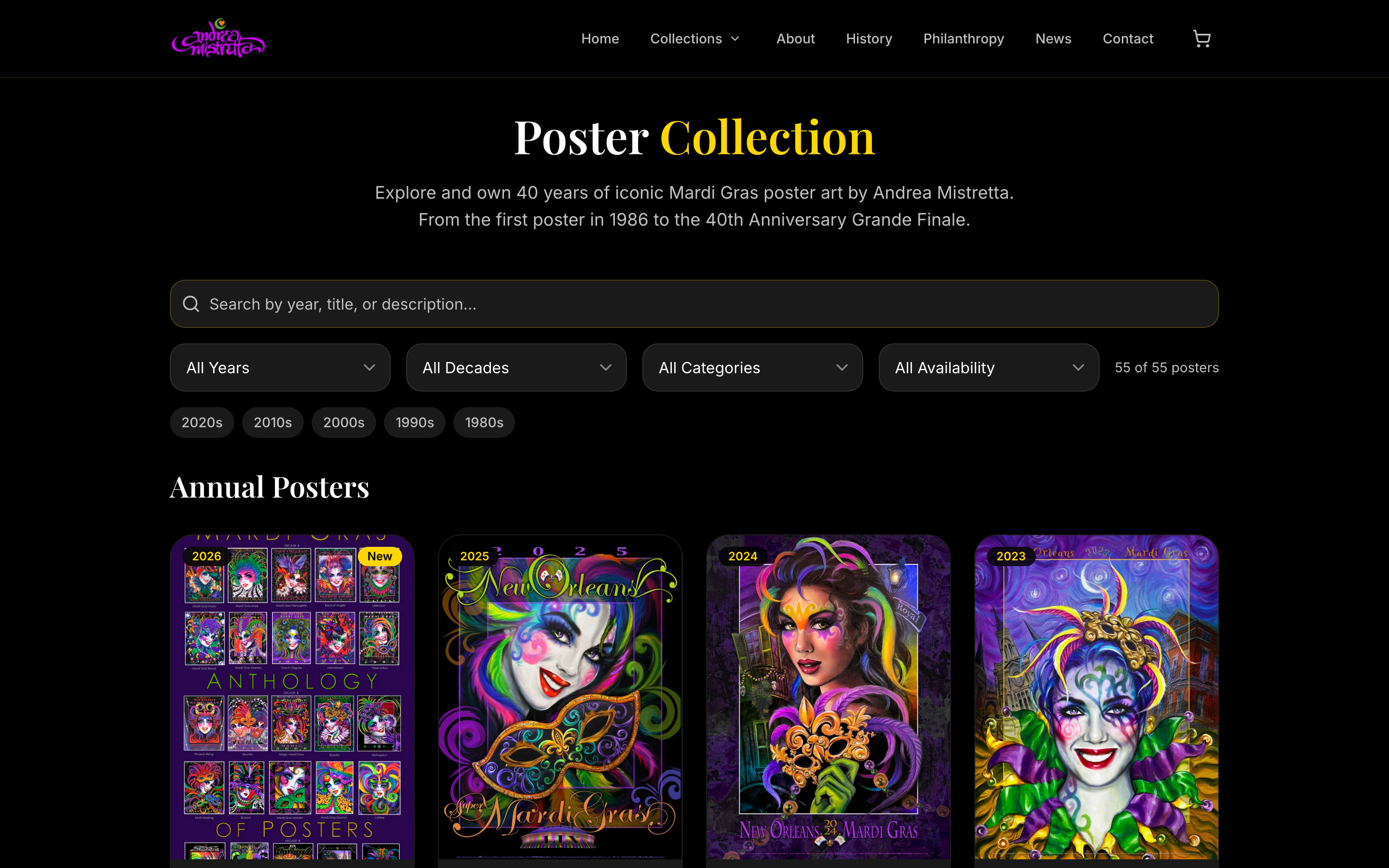 Poster shop page